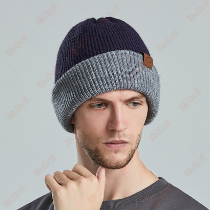 beanies for men double sided navy